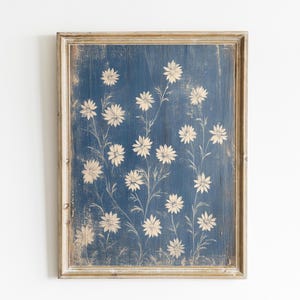 Vintage Floral Pattern |  Vintage PRINTABLE Pattern | Farmhouse Cottagecore Decor | Downloadable Art | Bedroom Wall Print  | E170