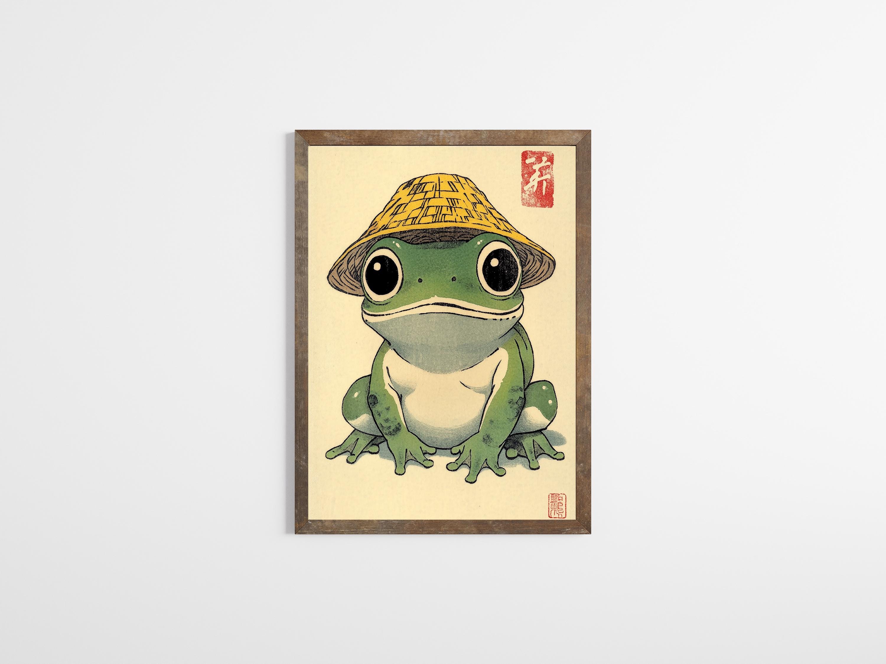 Japanese Colorful Frog Print | Inspired by Matsumoto Hoji