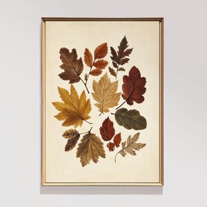 Vintage Fall Botanical | Autumn Botanical Print | Leaf Botanical Wall Decor | Dining Room Wall Art | DIGITAL Download | E514