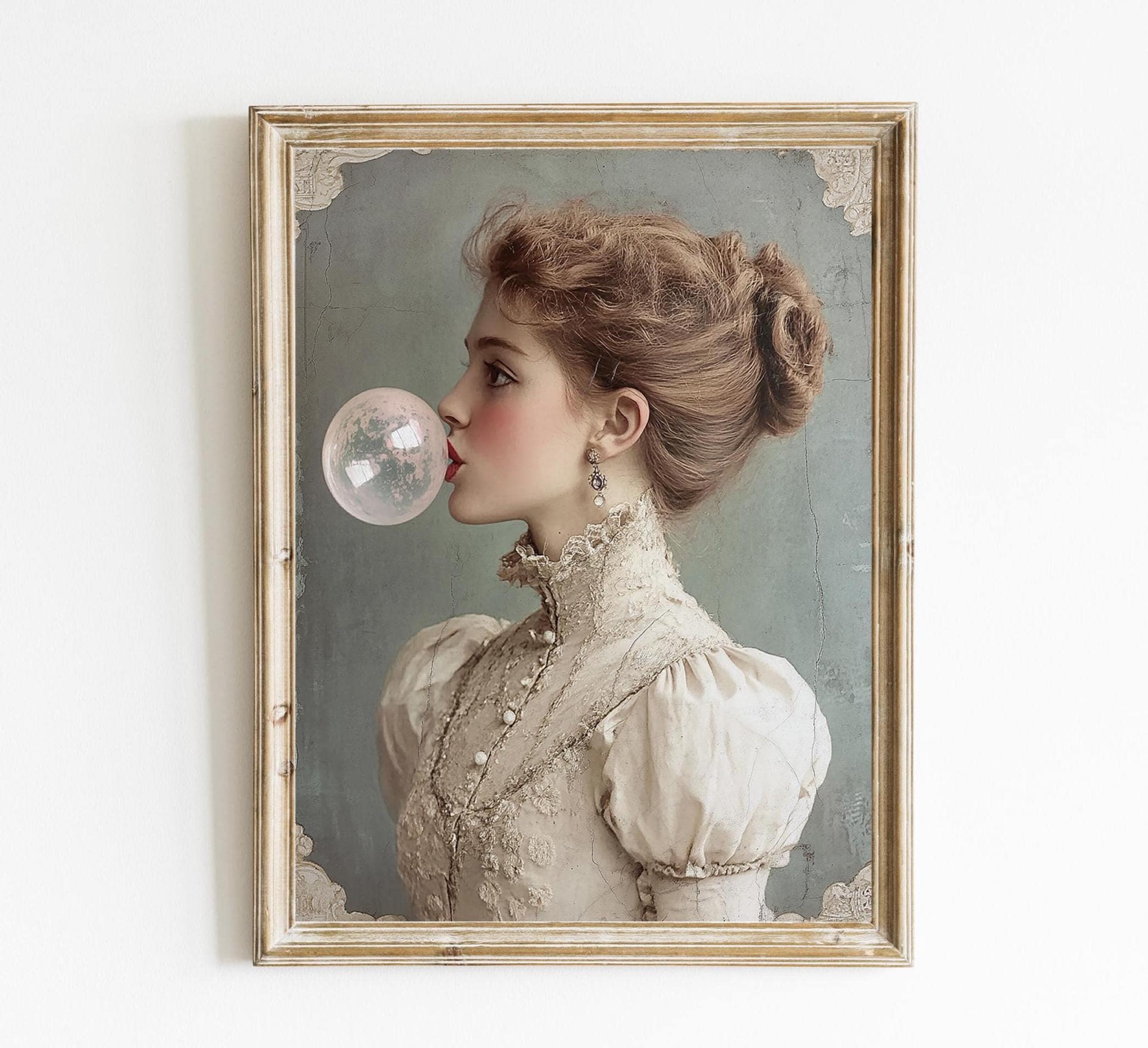 Renaissance Bubblegum Portrait - Etsy