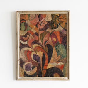 Vintage Abstract Botanical | Boho Botanical Print | Vintage Folk Art Decor | Aesthetic Floral Decor | Timeless Modern Decor | DIGITAL | E168