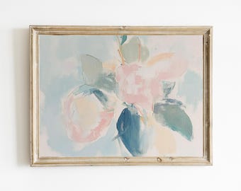 Pastel Abstract | Modern Statement Print | Farmhouse Decor | Pink Beige Green Wall Art | Dining Room Decor | PRINTABLE | Downloadable | E506