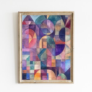 Vintage Abstract Print | Boho Art Print | Vintage Folk Art Decor | Aesthetic Vintage Modern Decor | Timeless Modern Decor | DIGITAL | E865
