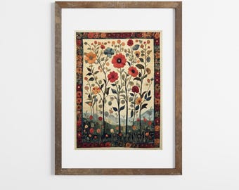 Textile Wall Art | Vintage Print | Light Academia Decor | Tapestry Wall ARt | Printable Room Decor | Printable Wall Art | E55