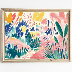 Abstract Art Print | Fauvism Style of Henri Matisse | Colorful Art Print | Vibrant Nursery Wall Decor | Instant Download | PRINTABLE | E316