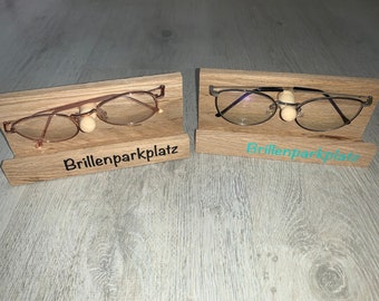 Brillenparkplatz Brillenhalter Brillengarage Brillenständer aus Holz