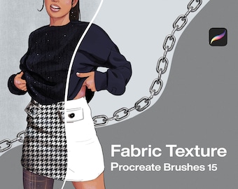 Procreate Fabric Textures | Clothes Fashion |Texture Brush
