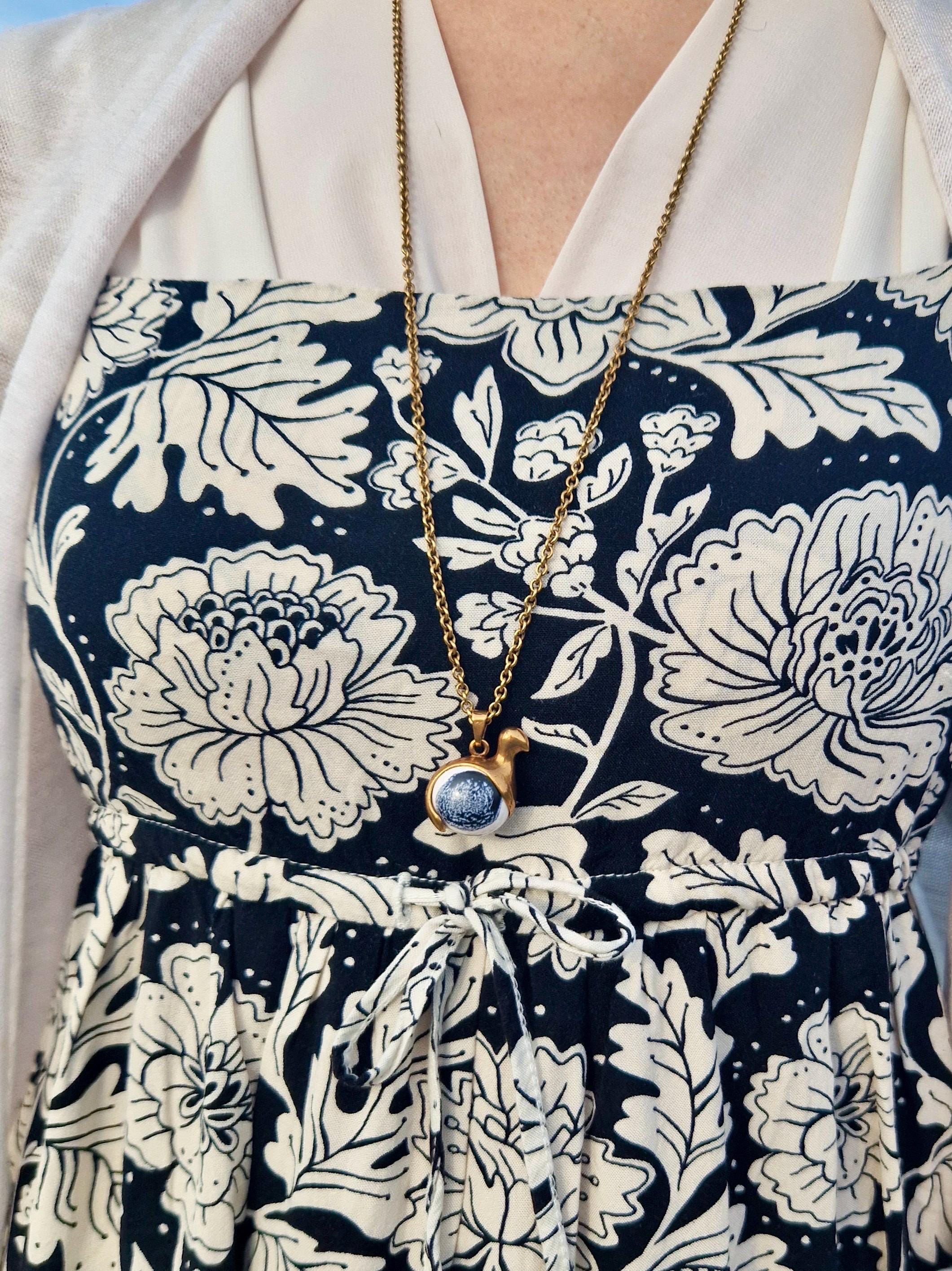 Collier Vintage Signé KALEVALA KORU - Symboles & Oiseaux, Fabriqué En Finlande | Très Chic - Excellent état