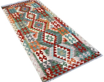 2'5" x 6'7" ft Handmade Kilim Runner Rug - Vegetable Dye Flat Weave Wool  Miamana Kilim Runner - Adding Color and Culture to Your Home Decor