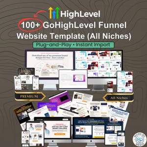Bundel met GoHighLevel-trechtersjablonen: meer dan 100 verkopen, webinars, websitesjablonen | Ultieme GHL-snapshots SAAS, Agency, Lead Gen, All Niche
