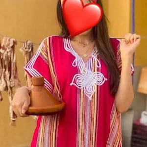 Gandoura marocaine taille standard Abaya vêtement pour femme gift for mother image 5