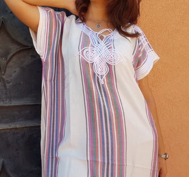 Gandoura marocaine taille standard Abaya vêtement pour femme gift for mother image 2