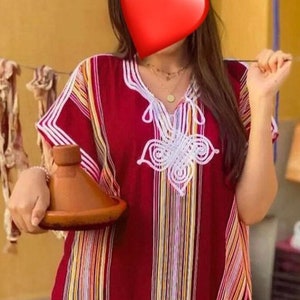 Gandoura marocaine taille standard Abaya vêtement pour femme gift for mother image 9