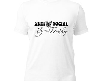 Anti social butterfly t-shirt