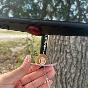 Harmony- western car charm, rearview mirror decor, Virgin Mary