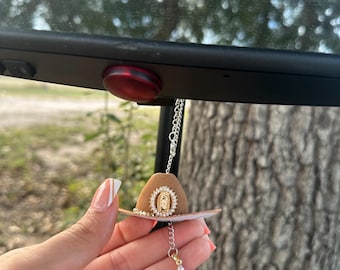 Harmony- western car charm, rearview mirror decor, Virgin Mary