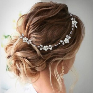 Peigne à cheveux en perles, accessoires pour cheveux de mariage de mariée, coiffure de mariée faite à la main, accessoire de cheveux de mariage Vintage Boho, cadeau image 1