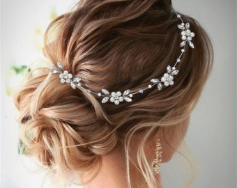 Pettine per capelli con perle, accessori per capelli da sposa, copricapo da sposa fatto a mano, accessorio per capelli da sposa vintage Boho, regalo