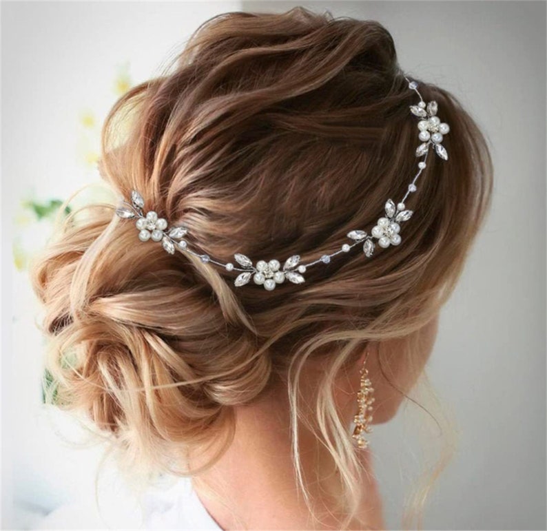 Peigne à cheveux en perles, accessoires pour cheveux de mariage de mariée, coiffure de mariée faite à la main, accessoire de cheveux de mariage Vintage Boho, cadeau image 1