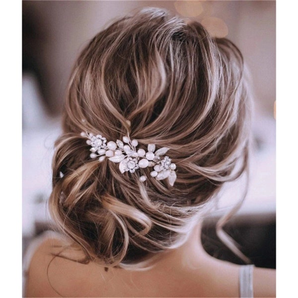 Rhinestone Bridal Bridesmaid crystal Hair Vines Silver, Rose Gold, Gold, Boho Vintage Wedding Hair Accessory,gift for her