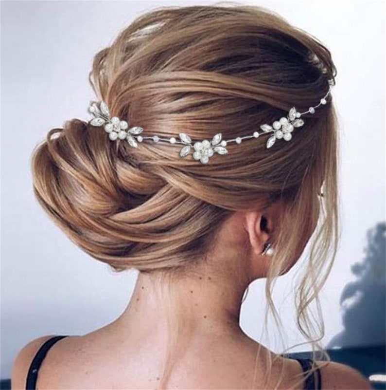 Peigne à cheveux en perles, accessoires pour cheveux de mariage de mariée, coiffure de mariée faite à la main, accessoire de cheveux de mariage Vintage Boho, cadeau image 2