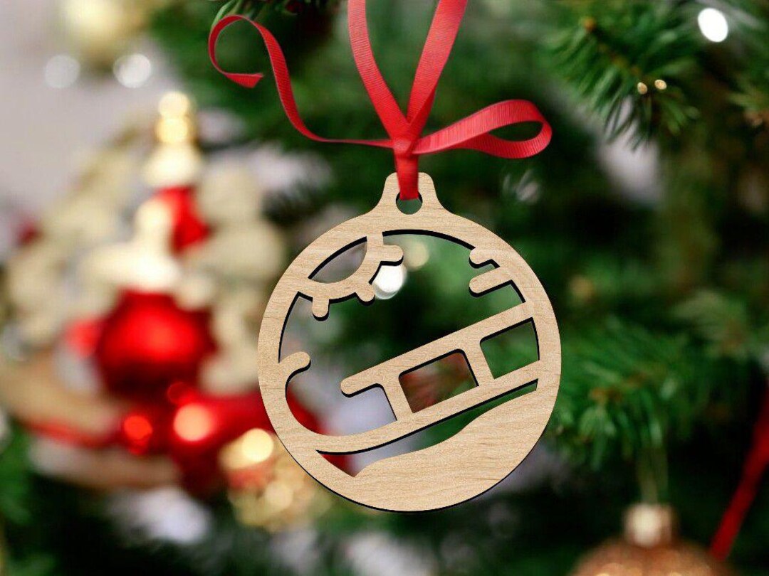Laser Cut Santa Sleigh Christmas Ornament Vector SVG, DXF, CDR File - Etsy