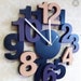 Laser Cut Contemporary Wall Clock With Bold Numbers CDR, SVG, DXF - Etsy