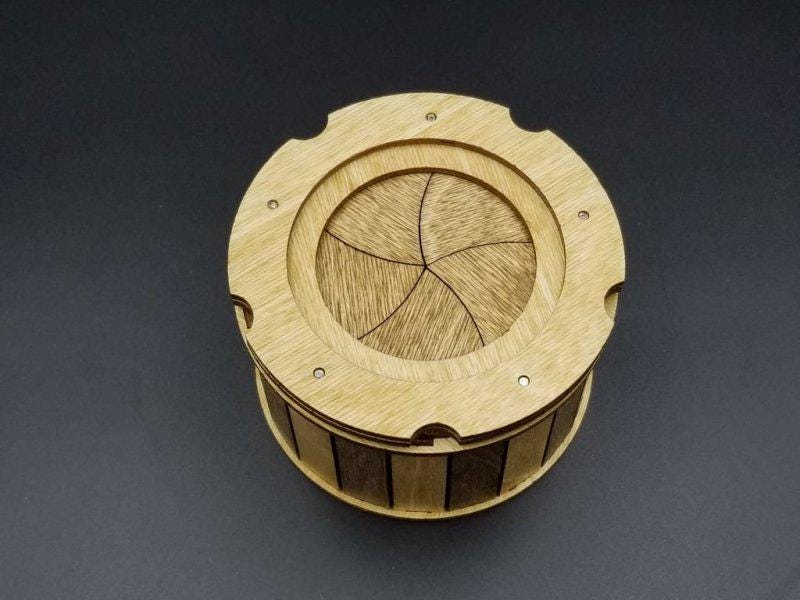 Laser Cut Wooden Iris Box SVG,DXF,PDF,Cdr,ai File