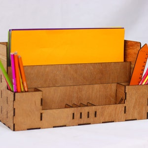 Laser Cut Modern Office Desk Organizer 3mm CDR, DXF, Ai, SVG, pdf