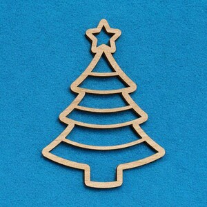 Laser geschnittene Kiefer Weihnachtsbaum Ornament SVG, DXF, CDR