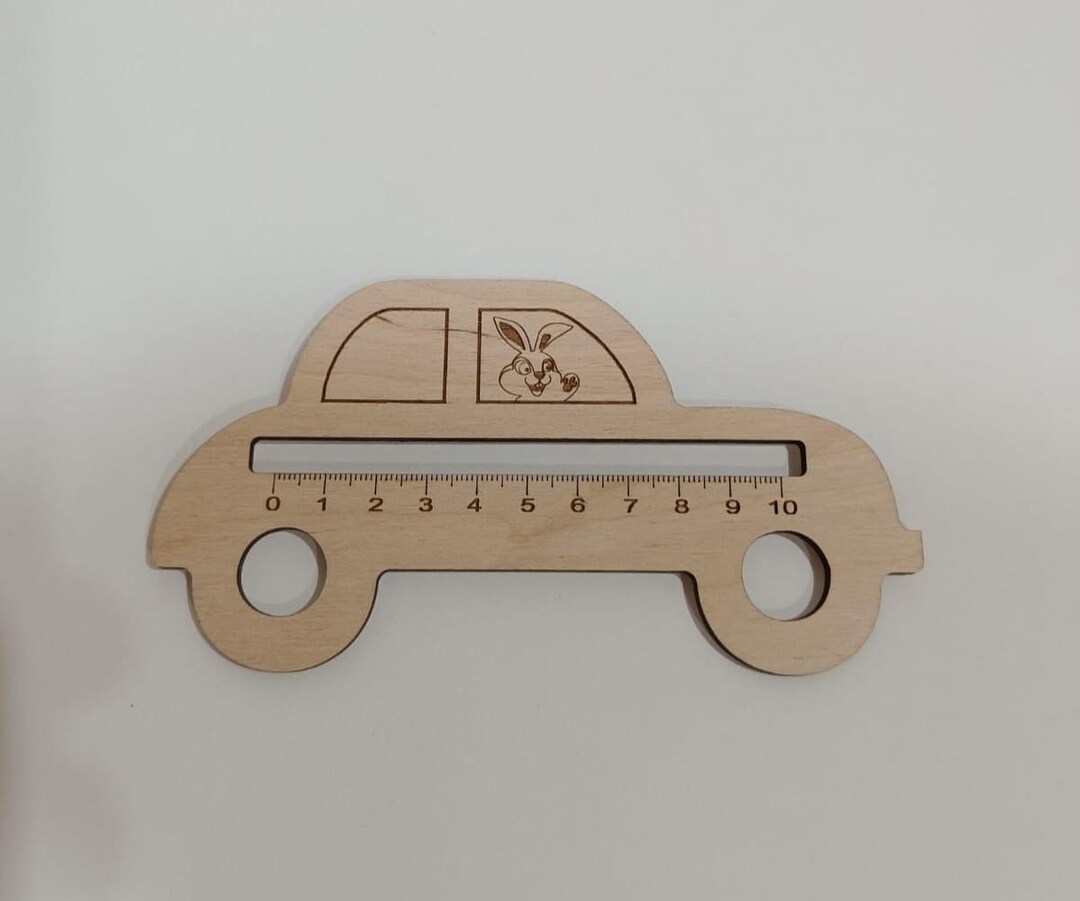 Car Shape Ruler Laser Cut Kids Car Shape Ruler SVG, CDR File - Etsy