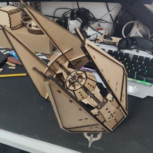 Laser Cut TIE Interceptor SVG File