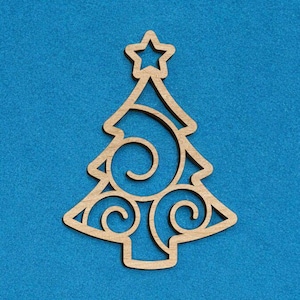 Laser Cut Spiral Christmas Tree Ornament SVG, DXF, CDR