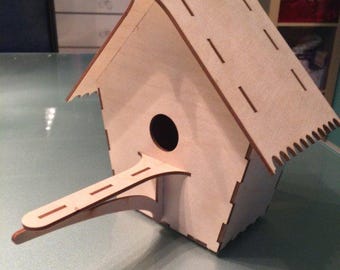 Laser Cut Bird House SVG, DXF