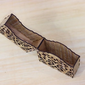 Caja de naipes de madera cortada con láser 3 mm CDR, DXF, SVG, Ai, pdf, eps