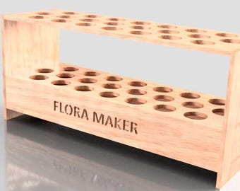 Laser Cut Test Tube Holder For 16.50mm Tubes. Using 3mm Material SVG, DXF, PDF, CDr, ai