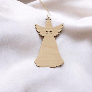 Laser Cut Christmas Tree Angel Ornament Vector SVG, DXF, CDR