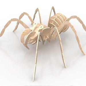 Quebra-cabeça 3D de aranha cortada a laser 1,34 mm SVG, DXF, arquivo CDR