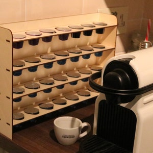 Laser Cut espresso Coffee Pod Holder Organizer DXF File