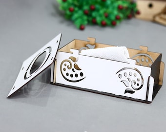 Laser Cut Tissue Box 3mm CDR, DXF, SVG, Ai, pdf