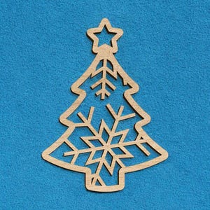 Laser Cut Holiday Snowflake Christmas Tree Ornament SVG, DXF, CDR
