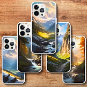 Alps Landscape Painting Art Phone Cover suitable for iPhone 15 14 13 12 11 Pro Max Mini iPhone 7 8 Plus Samsung S24 S23 S22 S21 S20 A14 A53