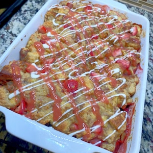 Strawberry Cinnamon Bread Pudding Recipe