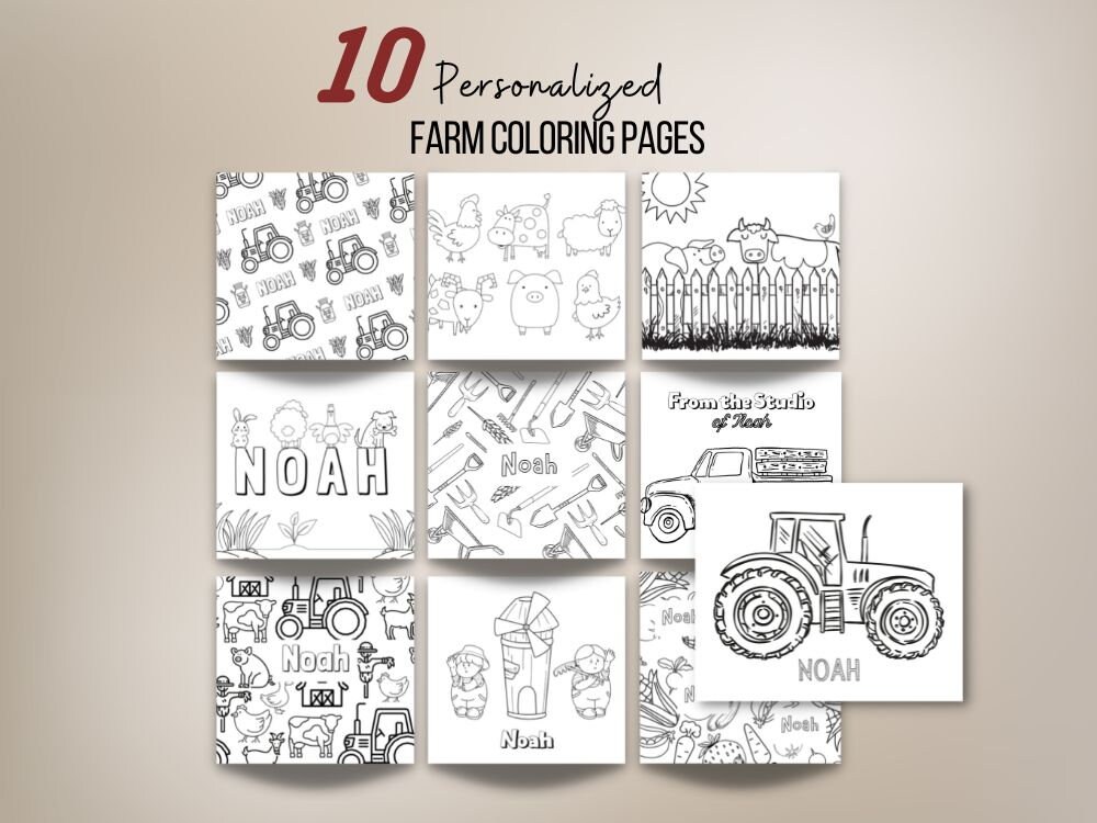Farm Animals, Airplanes and Mountain Velvet Coloring Posters 