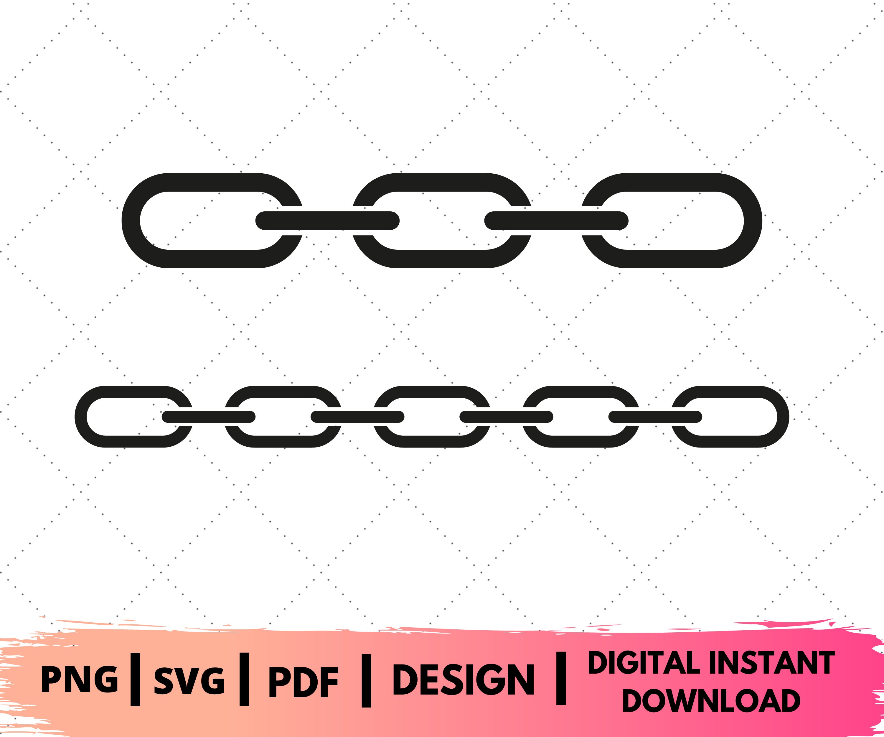 Chain SVG Files Chain Outline Cut Files Chain Silhouette SVG Vector