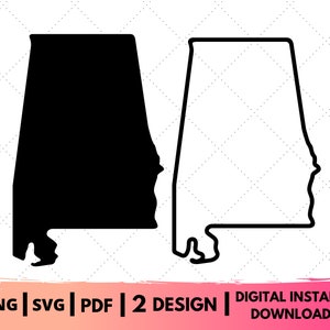 Alabama-svg | Alabama-png | Alabama-vector | staatsoverzicht Alabama | Alabama silhouet | Alabama kaart | Alabama illustraties