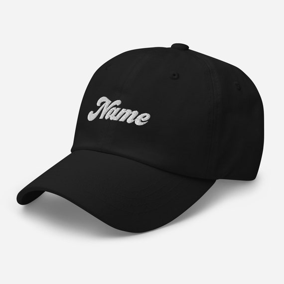 Personalised Custom Embroidered Unisex Black Cap, Embroider