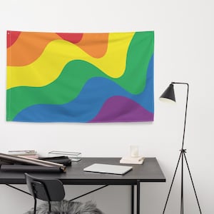 LGBTQ-vlag, Regenboogvlag, Gay Pride gekleurde vlag, Pride Flags, Be Proud, Love is Love, Premiumkwaliteit Buiten Binnen Gebruik Ooggaatje