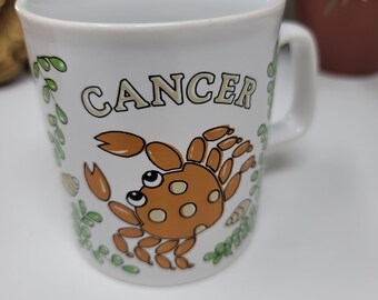 Cancer Horoscope Mug, Vintage