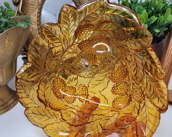 インディアナ グラス ヴィンテージ ゴールデン アンバー カーニバル